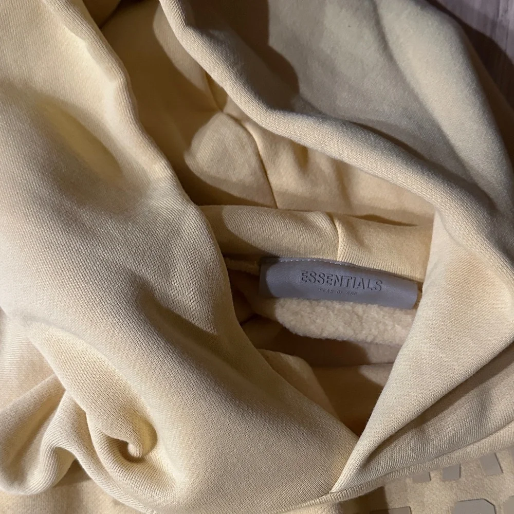New With Tags Fear of God Essentials Yellow Hoodie - Picture 3 of 5